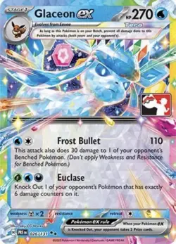 Glaceon ex 026/131 Prize Pack Series Cards Holo - Image 1