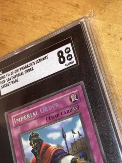 2002 YU-OI-OH! Pharaoh's Servant Imperial Order Secret Rare Card SGC 8 NM-MINT - Image 3
