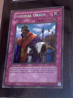 2002 YU-OI-OH! Pharaoh's Servant Imperial Order Secret Rare Card SGC 8 NM-MINT - Image 4