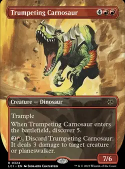 Magic: The Gathering Trumpeting Carnosaur NM Foil #324 - Lost Caverns of Ixalan - Image 1