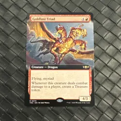 MTG - Goldlust Triad - EXTENDED ART - Creature Dragon - 74 - Rare - NM - Image 1