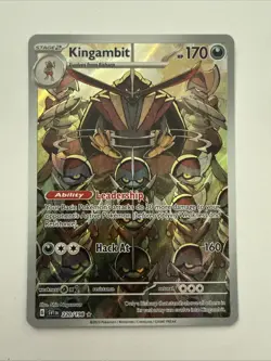 Kingambit 220/198 Pokemon Scarlet & Violet Illustration Rare Full Art Holo NM - Image 1