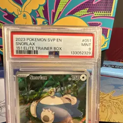 Pokemon TCG Snorlax 051 SV: Scarlet & Violet Promo Holo PSA 9 2023 - Image 2