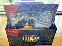 Pokemon TCG Paldean Fates Tech Sticker Collection Display (12 Blister, 36 Packs) - Image 1