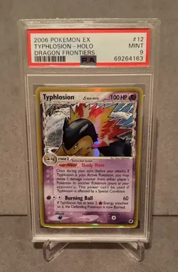 2006 POKEMON EX DRAGON FRONTIERS #12 TYPHLOSION-HOLO PSA 9 - Image 1