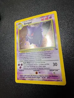 Pokemon Gengar 5/62 Fossil Unlimited Holofoil LP Condition TCG (DMG) - Image 2