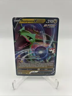 110/203 Rayquaza V Prize Pack Series Stamped Play Pokemon TCG Evolving Skies - Image 1