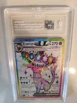 2025 Pokemon TCG Espeon Ex 175 Black Star Promo Full Art TAG 9 - Image 3