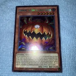 Yugioh! Pumpking the King of Grave Ghosts MZMU-EN001 Secret Rare 1st Ed NM - Image 1