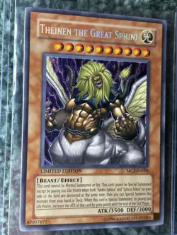 Yugioh Theinen The Great Sphinx MC2-EN006 Limited Edition Secret Rare NM-LP - Image 4