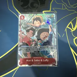 One Piece OP13-007 Ace & Sabo & Luffy SR Alt Art | Near Mint | Triple Character - Image 1