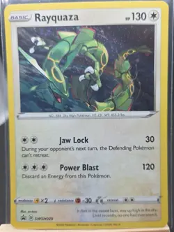 Rayquaza SWSH029 Black Star Promo Sword & Shield Cards Holo Pokemon Cards Rare - Image 1