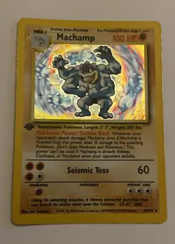 1999 Machamp 1st Edition 8/102 - Rare Holo Pokemon Card - **FREE SHIPPING** - Image 1