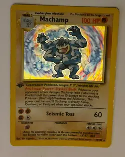 1999 Machamp 1st Edition 8/102 - Rare Holo Pokemon Card - **FREE SHIPPING** - Image 3