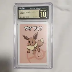 Pokemon CGC Pristine 10 Eevee Playing Card 2019 Japanese Old Maid Set - Image 1