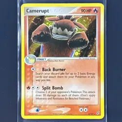Camerupt 4/107 Ex Deoxys Holo Rare Pokemon Card Vintage 2005 Fire Holographic - Image 1