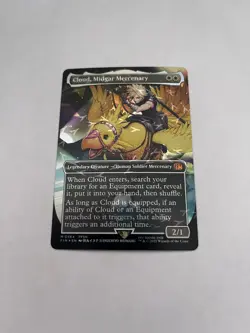 Cloud, Midgar Mercenary Chocobo Track Borderless Foil Final Fantasy MTG Mythic - Image 1