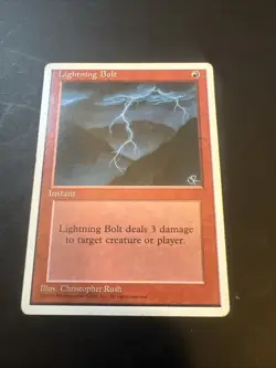 Lightning Bolt MTG Core Set 4th Edition Regular X4 - Image 1