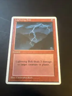 Lightning Bolt MTG Core Set 4th Edition Regular X4 - Image 3