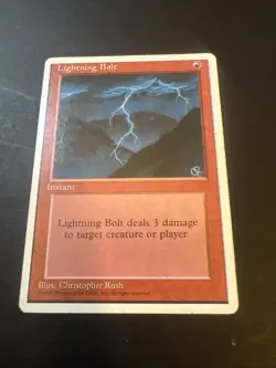 Lightning Bolt MTG Core Set 4th Edition Regular X4 - Image 5