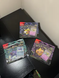 3x Pokemon TCG Scarlet & Violet Paldean Fates Tech Sticker Collection - Sealed - Image 1