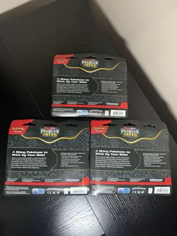 3x Pokemon TCG Scarlet & Violet Paldean Fates Tech Sticker Collection - Sealed - Image 2