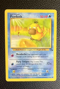 Psyduck 53/62 Fossil Regular Pokemon TCG - Image 1