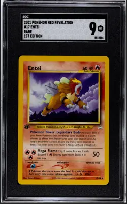 Entei 17/64 SGC MINT 9 NEO Revelation 1st Edition Rare Pokemon 2001 - Image 1