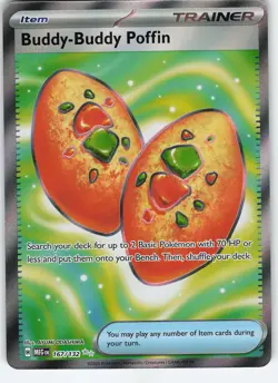 Buddy-Buddy Poffin 167/132 Ultra Rare Holo ME01: Mega Evolution NM Pokemon - Image 1