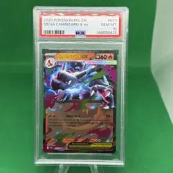 2025 POKEMON PFL EN-PHANTASMAL FLAMES #013 MEGA CHARIZARD X EX PSA 10 - Image 1
