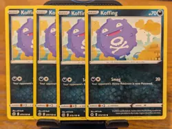 Pokemon TCG Crown Zenith Koffing 075/159 x4 Playset - Image 1