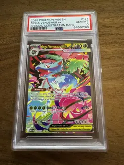 2025 Pokemon Meg En #177 Mega Venusaur Ex Special Illustration Rare PSA 10 - Image 1