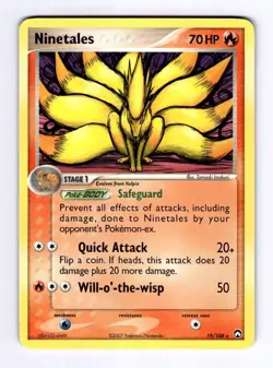 Ninetales Power Keepers #19 (2007) Rare LP Pokemon - Image 1
