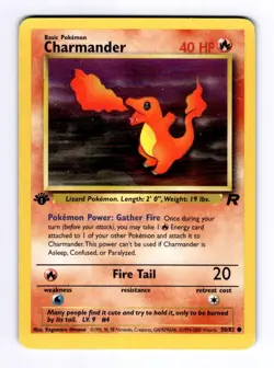 Charmander Team Rocket #50 (2000) Common 1st Edition NM Pokemon - Image 1