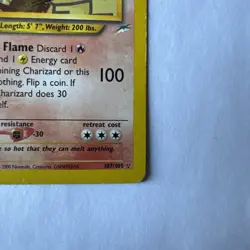 SHINING CHARIZARD 107/105 SECRET RARE NEO DESTINY POKEMON TCG MP - Image 5