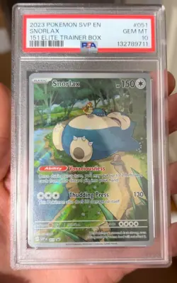 2023 POKEMON SVP EN-SV BLACK STAR PROMO 151 ELITE TRAINER BOX SNORLAX PSA 10 - Image 1