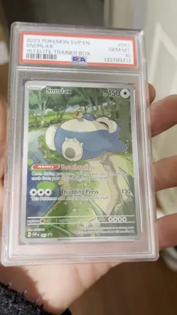 2023 POKEMON SVP EN-SV BLACK STAR PROMO 151 ELITE TRAINER BOX SNORLAX PSA 10 - Image 2