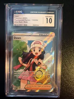 2025 POKEMON PFL EN-PHANTASMAL FLAMES ULTRA RARE #118 DAWN CGC 10 - Image 1