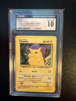 CGC 10 GEM MINT Graded Pokemon 2023 Pikachu Holo 008/034 Classic Collection Deck - Image 1
