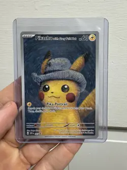 Van Gogh Pikachu with Grey Felt Hat SVP EN085 Promo Pokemon Card English - Image 1