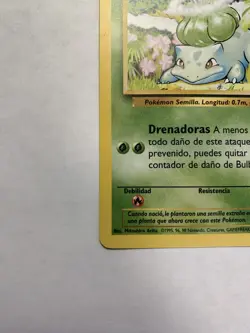 Bulbasaur Pokemon SPANISH 44/102 Base Set Uncommon Card LP - Image 5