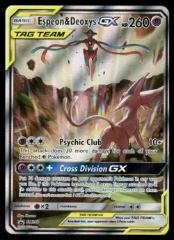 Pokemon Cards Espeon & Deoxys GX SM240 SM Black Star Promos Promo - Image 1