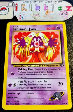 Sabrina's Jynx 57/132 NM Heart Love Art Gym Challenge Pokemon Card! - Image 1
