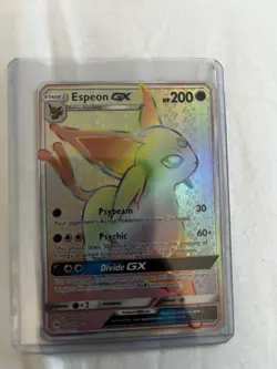 Espeon GX Rainbow Secret Rare Pokemon TCG Card 152/149 Sun & Moon - Image 2