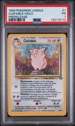 Prerelease Legible Holo - 1/64 - Jungle Promo Vintage Pokemon Card - PSA 1 - Image 1