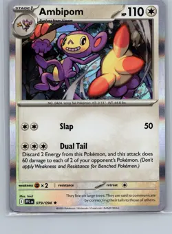 Ambipom 079/094 Holo Rare Card Me02: Phantasmal Flames Pokemon TCG Pack Fresh NM - Image 1