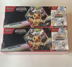 LOT OF 2 - Pokemon Prismatic Evolutions Surprise Box & Booster Bundle Sams Club - Image 1