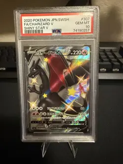 2020 POKEMON JPN SWORD & SHIELD SHINY STAR V #307 FULL ART/CHARIZARD V PSA 10 - Image 1