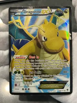 Pokemon TCG Dragonite EX 108/111 Furious Fists Holo Full Art Ultra Rare Damaged - Image 3