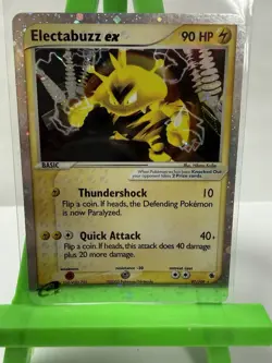 Pokemon Electabuzz ex 90 HP Basic EX Ruby & Sapphire 97/109 Holo Rare 2003 - Image 1